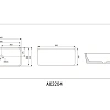 Раковина ABBER Rechteck AC2204MDG накладная, зеленая матовая Раковина ABBER Rechteck AC2204MDG накладная, зеленая матовая