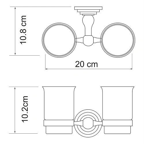 Стакан WasserKRAFT Ammer K-7028D никель Стакан WasserKRAFT Ammer K-7028D никель