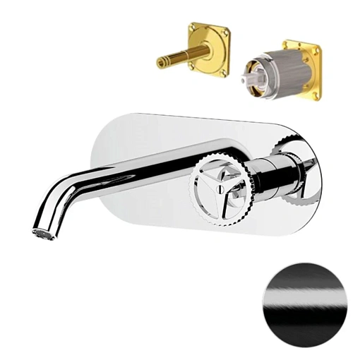 Смеситель для раковины Remer Chrono CH15LKBCFP, черный брашированный хром Смеситель для раковины Remer Chrono CH15LKBCFP, черный брашированный хром