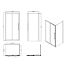 Картинка анонса товара «душевой уголок esbano flex (esogf108psb) esf-108ps-b 100x80x195»