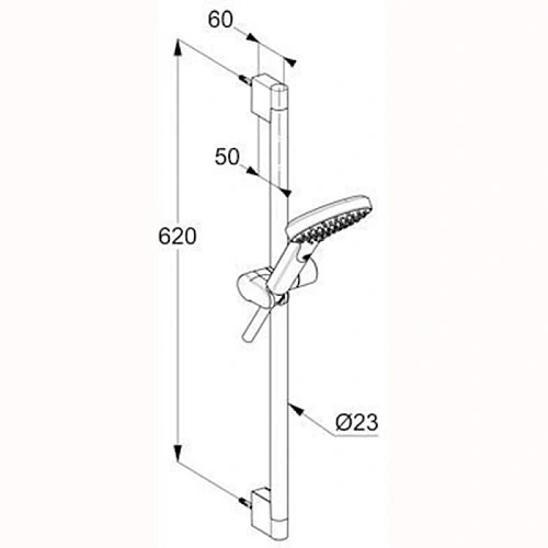 Душевой гарнитур Kludi DIVE 6961039-00 черный матовый Душевой гарнитур Kludi DIVE 6961039-00 черный матовый