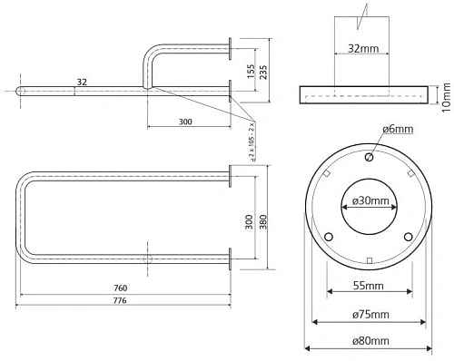 Поручень Bemeta HELP program 301112162 Поручень Bemeta HELP program 301112162