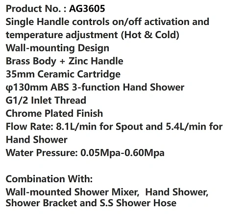 Смеситель для ванны ARROW AG3605 хром Смеситель для ванны ARROW AG3605 хром