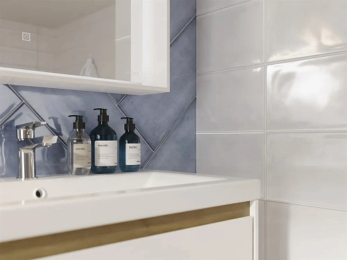 Плитка керамическая Cersanit Majolica голубой рельеф 19,8x59,8 MAS041 Плитка керамическая Cersanit Majolica голубой рельеф 19,8x59,8 MAS041