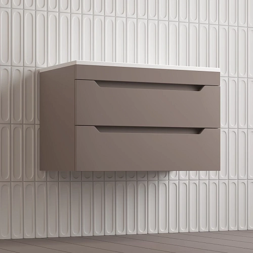 Тумба под раковину Style Line Остин 80 см ЛС-00002406 подвесная, тауп темный Тумба под раковину Style Line Остин 80 см ЛС-00002406 подвесная, тауп темный