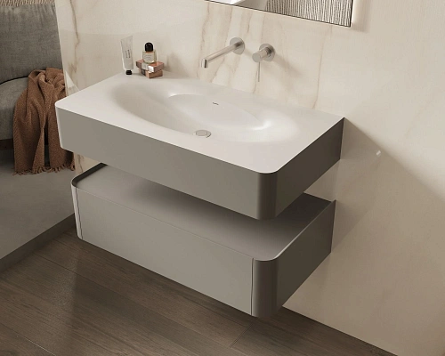 Тумба под раковину Vincea Caprise 1000 VMC-4CA100MLG подвесная, светло-серый матовый Тумба под раковину Vincea Caprise 1000 VMC-4CA100MLG подвесная, светло-серый матовый