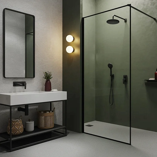 Смеситель для душа IDDIS Ray (RAYBL00i67) с двумя выходами, встраиваемый черный матовый Смеситель для душа IDDIS Ray (RAYBL00i67) с двумя выходами, встраиваемый черный матовый