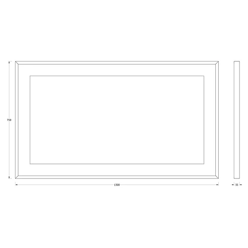 Зеркало Evoform Ledside в багетной раме и LED-светильником BY 2208 130х75 см Зеркало Evoform Ledside в багетной раме и LED-светильником BY 2208 130х75 см