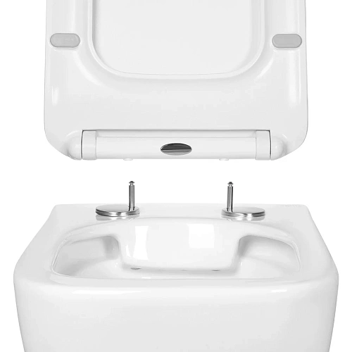 Унитаз подвесной Aquatek ДЕЛЬТА 480 x 350 x 320 мм, тонкое сиденье с механизмом плавного закрывания Унитаз подвесной Aquatek ДЕЛЬТА 480 x 350 x 320 мм, тонкое сиденье с механизмом плавного закрывания