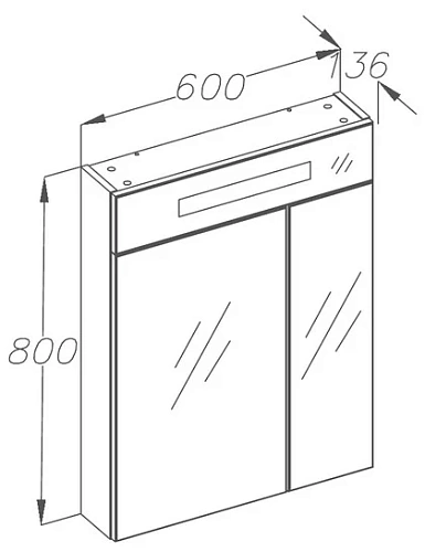 Зеркальный шкаф Opadiris Фреш 60 Z0000010395 Зеркальный шкаф Opadiris Фреш 60 Z0000010395
