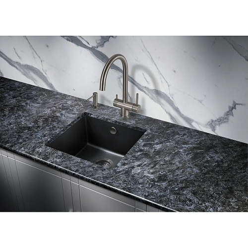 Кухонная мойка Milacio Leon 45 Cuarzo (MC.77091), черный матовый Кухонная мойка Milacio Leon 45 Cuarzo (MC.77091), черный матовый