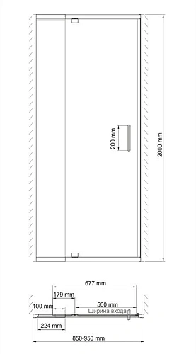 Душевая дверь WasserKRAFT Berkel 48P04 хром Душевая дверь WasserKRAFT Berkel 48P04 хром