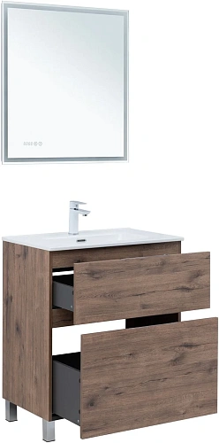 Тумба под раковину Aquanet Алвита New 70 00344128 напольная, дуб веллингтон табак Тумба под раковину Aquanet Алвита New 70 00344128 напольная, дуб веллингтон табак