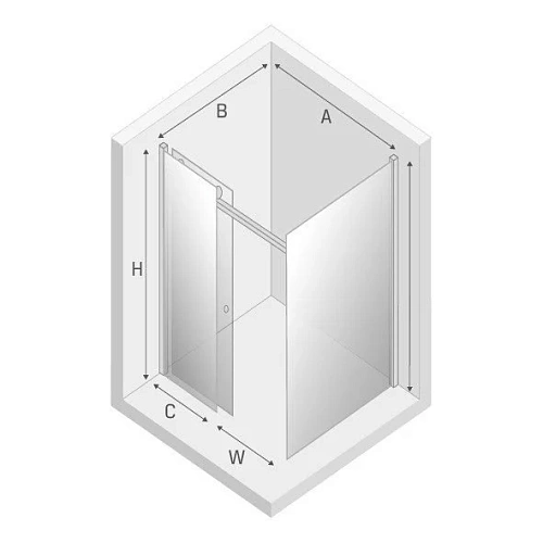 Душевой уголок NEW TRENDY DIORA 110x90x200 EXK-1315/EXK-1306 хром Душевой уголок NEW TRENDY DIORA 110x90x200 EXK-1315/EXK-1306 хром