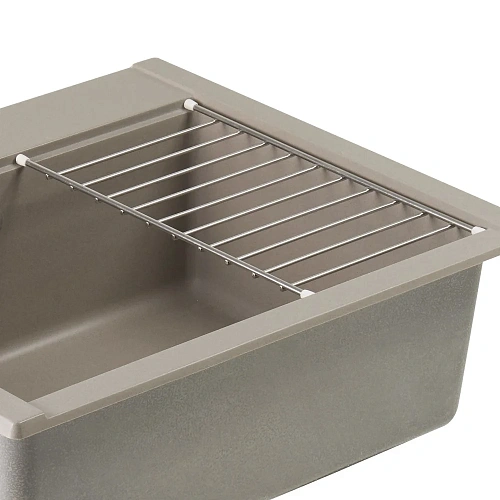 Решетка для кухни Aquaton Делия 60, 78DBL из нержавеющей стали с насадками из ПВХ 1A715203DE000 Решетка для кухни Aquaton Делия 60, 78DBL из нержавеющей стали с насадками из ПВХ 1A715203DE000