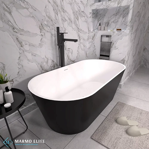 Ванна отдельностоящая Marmo-Elite Альтара NR-180-82-2 1800x820 из искусственного камня, без перелива, матовая Ванна отдельностоящая Marmo-Elite Альтара NR-180-82-2 1800x820 из искусственного камня, без перелива, матовая