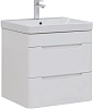 Тумба под раковину Aquanet София 60 белый глянец (2 ящика) 00288905