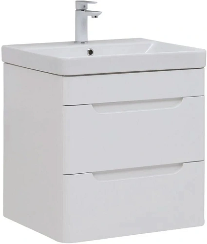 Тумба под раковину Aquanet София 60 белый глянец (2 ящика) 00288905 Тумба под раковину Aquanet София 60 белый глянец (2 ящика) 00288905