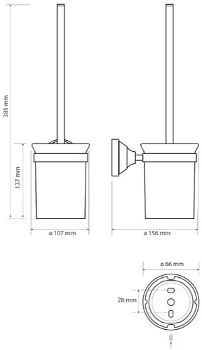 Ершик для унитаза Bemeta KERA 144713017 Ершик для унитаза Bemeta KERA 144713017