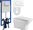 Комплект Унитаз подвесной STWORKI Вестерос VS-01up безободковый + Система инсталляции для унитазов S 555097 Комплект Унитаз подвесной STWORKI Вестерос VS-01up безободковый + Система инсталляции для унитазов S 555097