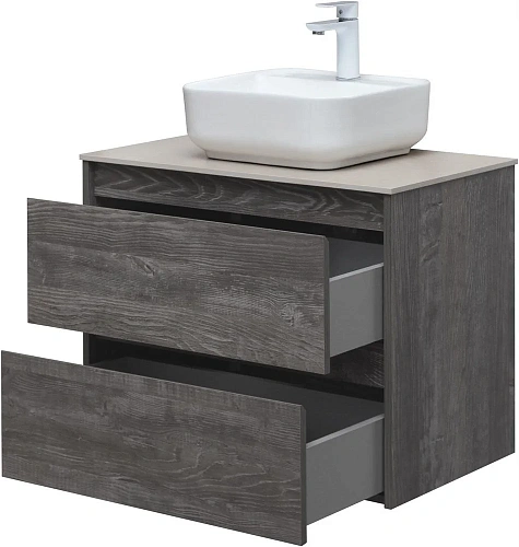 Тумба под раковину Aquanet Nova Lite 75 дуб серый (2 ящика) 00287890 Тумба под раковину Aquanet Nova Lite 75 дуб серый (2 ящика) 00287890