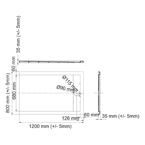 Душевой поддон WasserKRAFT Wiese 84T06 серый Душевой поддон WasserKRAFT Wiese 84T06 серый