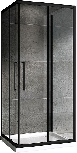 Душевой уголок ABBER Schwarzer Diamant AG02100BH-S100B 100x100 см универсальный, профиль черный, стекло прозрачное Душевой уголок ABBER Schwarzer Diamant AG02100BH-S100B 100x100 см универсальный, профиль черный, стекло прозрачное