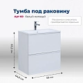 Тумба под раковину Aquanet Арт 60 белый матовый 00313254 напольная/подвесная Тумба под раковину Aquanet Арт 60 белый матовый 00313254 напольная/подвесная