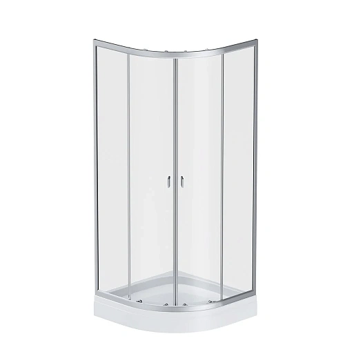 Душевой уголок AM.PM X-Joy Twin Slide W88E-205-080MT 80x80 с поддоном, профиль матовый хром, стекло Душевой уголок AM.PM X-Joy Twin Slide W88E-205-080MT 80x80 с поддоном, профиль матовый хром, стекло