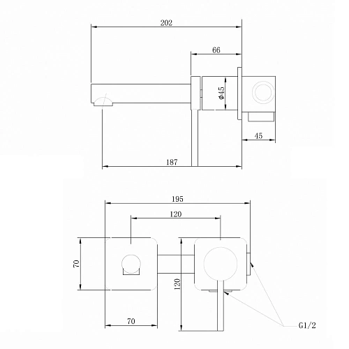 Смеситель для раковины ABBER Emotion AF8812NG скрытого монтажа, никель Смеситель для раковины ABBER Emotion AF8812NG скрытого монтажа, никель