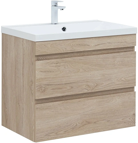 Тумба под раковину Aquanet Нота New 75 дуб светлый 00334198 подвесная Тумба под раковину Aquanet Нота New 75 дуб светлый 00334198 подвесная