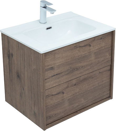 Тумба под раковину Aquanet Lino 60 (Flat) дуб веллингтон 00287541 Тумба под раковину Aquanet Lino 60 (Flat) дуб веллингтон 00287541