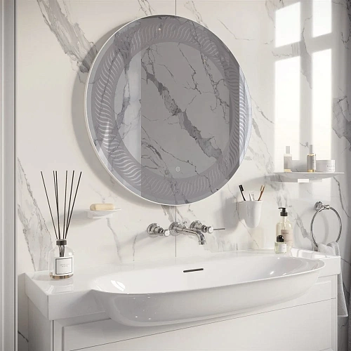 Зеркало DIWO Тула 77 с подсветкой, круглое, сенсорное управление 543690 Зеркало DIWO Тула 77 с подсветкой, круглое, сенсорное управление 543690