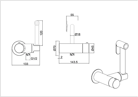 Смеситель для душа Allen Brau Thermo Rund 5.60001-00 Хром Смеситель для душа Allen Brau Thermo Rund 5.60001-00 Хром