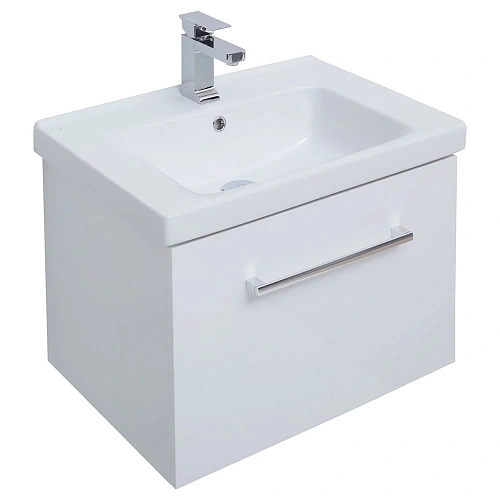 Тумба под раковину DREJA BIG INN, 65 см, подвесная, 1 ящик + выдвижной внутренний ящик, белый глянец 77.0201W Тумба под раковину DREJA BIG INN, 65 см, подвесная, 1 ящик + выдвижной внутренний ящик, белый глянец 77.0201W