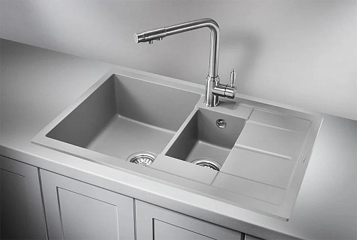 Кухонная мойка Granula 7802, АЛЮМИНИУМ, кварц 775х495 Кухонная мойка Granula 7802, АЛЮМИНИУМ, кварц 775х495