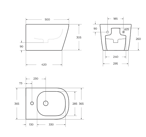 Биде подвесное BelBagno ALBANO BB120BH Биде подвесное BelBagno ALBANO BB120BH