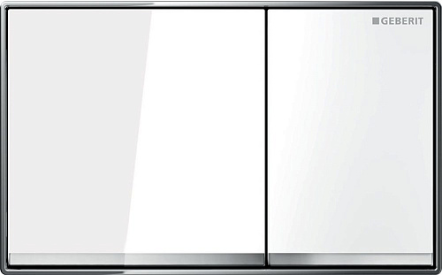 Клавиша смыва Geberit 115.081.SI.1 Omega 60 металл, стекло белое Клавиша смыва Geberit 115.081.SI.1 Omega 60 металл, стекло белое