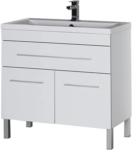 Тумба под раковину Aquanet Верона 90 белый (напольная 1 ящик 2 дверцы) 00182708 Тумба под раковину Aquanet Верона 90 белый (напольная 1 ящик 2 дверцы) 00182708