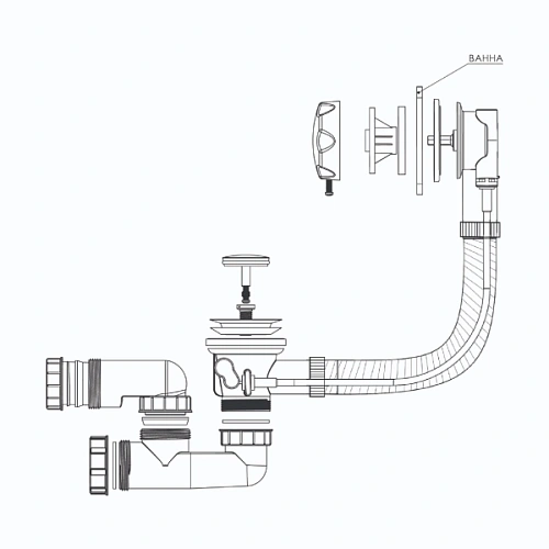 Слив-перелив BETTOSERB 125316 с ABS накладкой Слив-перелив BETTOSERB 125316 с ABS накладкой