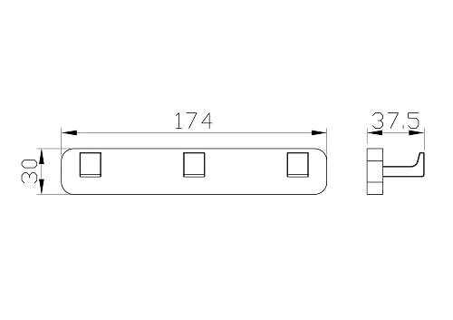 Крючок Wonzon & Woghand хром (WW-9535) Крючок Wonzon & Woghand хром (WW-9535)