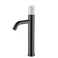 Детальная картинка товара «смеситель для раковины boheme stick 122-gm-mr-w gun metal mramor white»