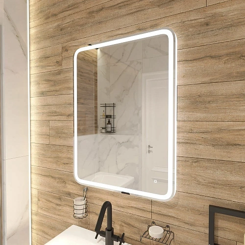 Зеркало DIWO Коломна 60 с подсветкой светодиодной, сенсорное управление, прямоугольное, настенное 48 482597 Зеркало DIWO Коломна 60 с подсветкой светодиодной, сенсорное управление, прямоугольное, настенное 48 482597