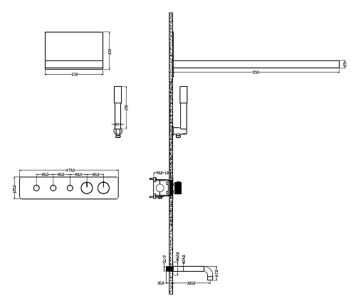 Душевая система Boheme FUSION 131-2-G с термостатом GOLD встраиваемая Душевая система Boheme FUSION 131-2-G с термостатом GOLD встраиваемая