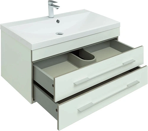 Тумба с раковиной Aquanet Верона 90 белый (подвесная 2 ящика) 00287675 Тумба с раковиной Aquanet Верона 90 белый (подвесная 2 ящика) 00287675