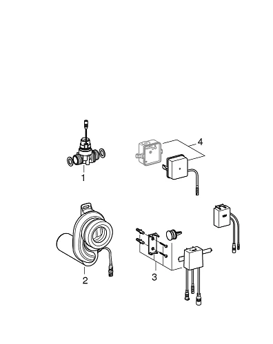 Сифон для писсуара GROHE, с температурным датчиком, с Bluetooth (39369000) Сифон для писсуара GROHE, с температурным датчиком, с Bluetooth (39369000)