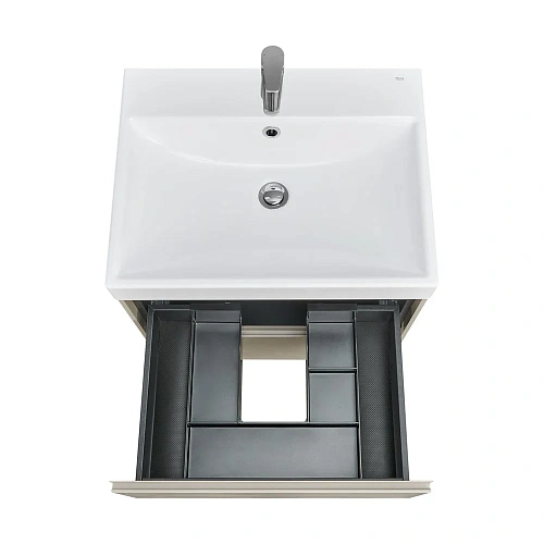 Тумба под раковину Roca Ona 600 бежево-серый матовый 2 ящика A857613510 Тумба под раковину Roca Ona 600 бежево-серый матовый 2 ящика A857613510