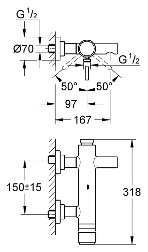 Смеситель для ванны GROHE Atrio C, хром (32652001) Смеситель для ванны GROHE Atrio C, хром (32652001)