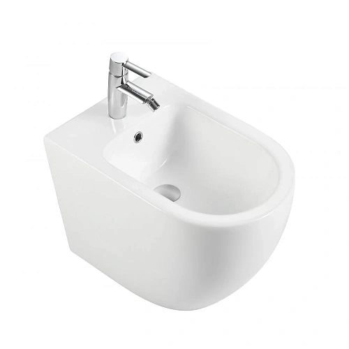 Биде подвесное ABBER Bequem AC1152 приставное белое Биде подвесное ABBER Bequem AC1152 приставное белое