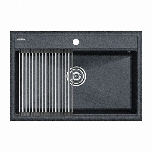 Кухонная мойка Paulmark STEPIA 80 с ролл-матом STEP брашированная PM117551-DG+R375-BS Кухонная мойка Paulmark STEPIA 80 с ролл-матом STEP брашированная PM117551-DG+R375-BS